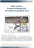 Instructions Lunette Wrench Kit for Citizen Aqualand 500