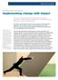 McKinsey Global Survey results Implementing change with impact
