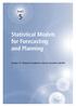 Statistical Models for Forecasting and Planning