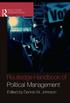 Routledge Handbook of Political Management
