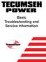 Basic Troubleshooting and Service Information