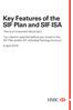 Key Features of the SIF Plan and SIF ISA