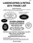 LANDSCAPING & RETAIL 2014 TRADE LIST