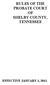 RULES OF THE PROBATE COURT OF SHELBY COUNTY, TENNESSEE