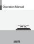 Operation Manual. Multi Channel Power Amplifier DPA-430L