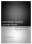 Information Systems Security Policy