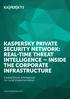 KASPERSKY PRIVATE SECURITY NETWORK: REAL-TIME THREAT INTELLIGENCE INSIDE THE CORPORATE INFRASTRUCTURE