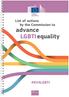 List of actions by the Commission to. advance. LGBTI equality #EU4LGBTI. Justice and Consumers