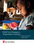 Child Care Emergency Preparedness Training. Participant Manual