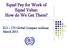 Equal Pay for Work of Equal Value: How do We Get There? ILO UN Global Compact webinar March 2011