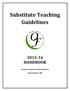 Substitute Teaching Guidelines