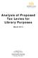 Analysis of Proposed Tax Levies for Library Purposes