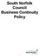 South Norfolk Council Business Continuity Policy
