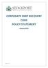 CORPORATE DEBT RECOVERY CODE POLICY STATEMENT