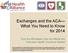 Exchanges and the ACA What You Need to Know for 2014