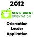 Orientation Leader Application