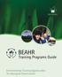 BEAHR. Training Programs Guide. Environmental Training Opportunities for Aboriginal Communities