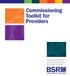 Commissioning Toolkit for Providers