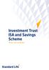 Investment Trust ISA and Savings Scheme. Terms and conditions