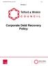 APPENDIX 13 Corporate Debt Recovery Policy