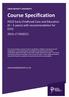 Course Specification. PGCE Early Childhood Care and Education (0 5 years) with recommendation for EYTS 2016-17 (PGECC) www.leedsbeckett.ac.