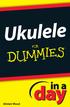 Ukulele In A Day. by Alistair Wood FOR. A John Wiley and Sons, Ltd, Publication