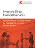Investors Direct Financial Services. Comprehensive Business Services for Financial Planners and Finance Brokers