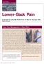 Lower-Back Pain. Case One: Management of Back Pain. By Brendan D. Lewis, MD, FRCSC, B.Sc., B. Med. Sc., Dip. Sport. Med.