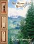 The Warmth & Quality. Of Pine Furniture