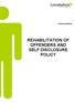 Employment Manual REHABILITATION OF OFFENDERS AND SELF DISCLOSURE POLICY