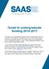 Guide to undergraduate funding 2016-2017