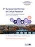 3 rd European Conference on Clinical Research