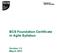 BCS Foundation Certificate in Agile Syllabus