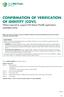 CONFIRMATION OF VERIFICATION OF IDENTITY (COVI)