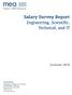 Salary Survey Report. Engineering, Scientific, Technical, and IT. Summer 2015. Today s HR Solutions. Conducted by