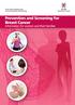 Cancer Expert Working Group on Cancer Prevention and Screening Prevention and Screening for Breast Cancer