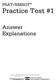 PSAT/NMSQT Practice Test #1. Answer Explanations