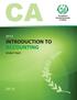 ICAP. Introduction to accounting
