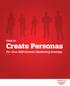 How to. Create Personas For Your B2B Content Marketing Strategy