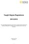 Taught Degree Regulations 2015-2016