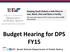 Budget Hearing for DPS FY15