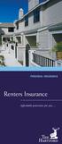PERSONAL INSURANCE. Renters Insurance. Affordable protection for you