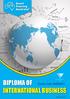 DIPLOMA OF INTERNATIONAL BUSINESS. Course Code: BSB50815