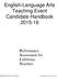 English-Language Arts Teaching Event Candidate Handbook 2015-16. Performance Assessment for California Teachers