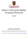 Queen s University Quality Assurance Processes