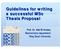 Why are thesis proposals necessary? The Purpose of having thesis proposals is threefold. First, it is to ensure that you are prepared to undertake the
