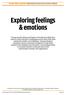 Exploring feelings & emotions