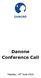 Danone Conference Call