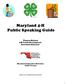 Maryland 4-H Public Speaking Guide