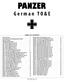 G e r m a n T O & E TABLE OF CONTENTS. PANZER German TO&E